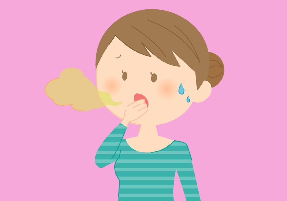 口臭が気になる女性